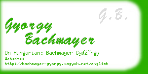 gyorgy bachmayer business card